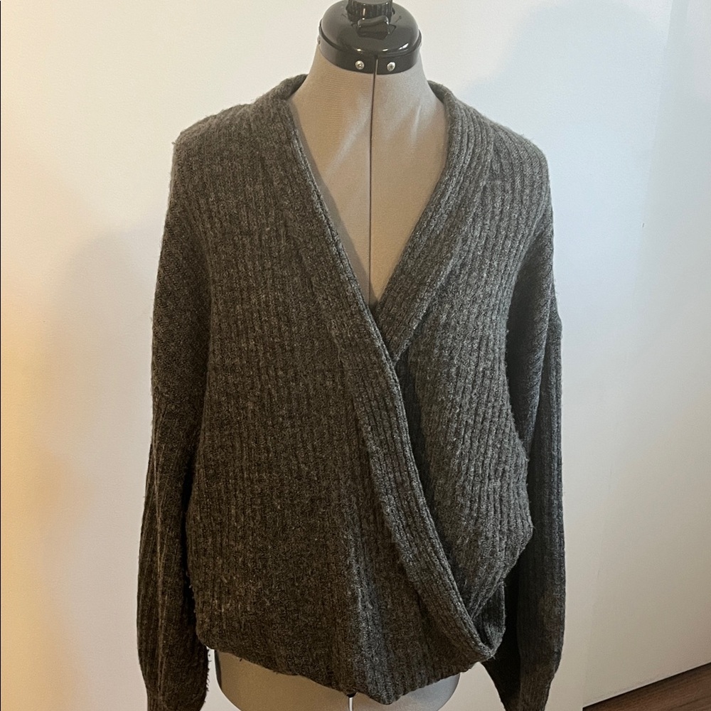 Max Studio Charcoal Knit Cardigan